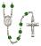 Saint Tarcisius Engravable Rosary with Emerald Beads