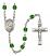 Saint Deborah Engravable Rosary with Emerald Beads