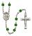 Mater Dolorosa Engravable Rosary with Emerald Beads