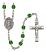 Saint Juliana of Cumae Engravable Rosary with Emerald Beads