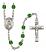 Saint Eligius Engravable Rosary with Emerald Beads