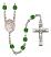 Blessed Herman the Cripple Engravable Rosary with Emerald Beads