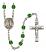 Our Lady of Kibeho Engravable Rosary with Emerald Beads