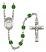 Saint Winifred of Wales Engravable Rosary with Emerald Beads