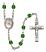 Blessed John Henry Newman Engravable Rosary with Emerald Beads