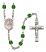 Saint Fidelis Engravable Rosary with Emerald Beads