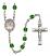 Blessed Emilie Tavernier Gamelin Engravable Rosary with Emerald Beads