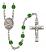 Our Lady of the Precious Blood Engravable Rosary with Emerald Beads