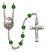 Pope Francis Rosary with Emerald Beads