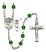 Saint Christopher and Dance Rosary with Emerald Beads