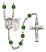 Saint Sebastian and Golf Rosary with Emerald Beads