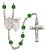 Saint Sebastian and Choir Rosary with Emerald Beads