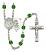 Guardian Angel and Dance Rosary with Emerald Beads