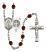 Saint Benedict Rosary with Garnet Beads