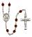 Our Lady of Providence Engravable Rosary with Garnet Beads