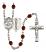 Sts. Cosmas & Damian and Doctors Rosary with Garnet Beads