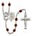 Saint John Paul II Rosary with Garnet Beads