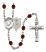 Pope Emeritace Benedict XVI Rosary with Garnet Beads