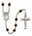 Saint Olivia Engravable Rosary with Garnet Beads