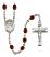 Saint Nimatullah Engravable Rosary with Garnet Beads