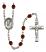 Saint Philip Neri Rosary with Garnet Beads