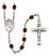 Sts. Peter & Paul Engravable Rosary with Garnet Beads