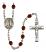 Our Lady of Kibeho Engravable Rosary with Garnet Beads