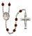 Our Lady of Czestochowa Rosary with Garnet Beads