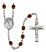 Saint Mary Magdalene of Canossa Engravable Rosary with Garnet Beads