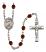 Saint Ephrem Engravable Rosary with Garnet Beads