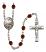 Pope Francis Rosary with Garnet Beads