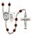 Guardian Angel and Basketball Rosary with Garnet Beads