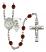 Guardian Angel and Dance Rosary with Garnet Beads