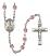 Saint Albert the Great Engravable Rosary with Light Amethyst Beads