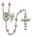 Saint Agatha and Nurse Rosary with Light Amethyst Beads