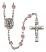 San Antonio Engravable Rosary with Light Amethyst Beads