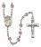 Saint Boniface Engravable Rosary with Light Amethyst Beads