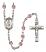 Saint Blaise Engravable Rosary with Light Amethyst Beads