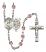 Saint Christopher and EMT Rosary with Light Amethyst Beads