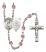 Saint Christopher and Army Rosary with Light Amethyst Beads