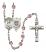 Saint Christopher and Coast Guard Rosary with Light Amethyst Beads