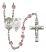 Saint Christopher and Nat'l Guard Rosary with Light Amethyst Beads