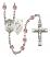 Saint Christopher and Paratrooper Rosary with Light Amethyst Beads