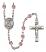 San Cristobal Engravable Rosary with Light Amethyst Beads