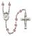 Saint Edward the Confessor Engravable Rosary with Light Amethyst Beads