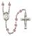 Saint Dominic de Guzman Engravable Rosary with Light Amethyst Beads