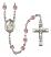 Saint Dymphna Engravable Rosary with Light Amethyst Beads