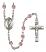 Saint Florian Engravable Rosary with Light Amethyst Beads