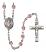 San Francis Engravable Rosary with Light Amethyst Beads