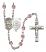 Saint George and Army Rosary with Light Amethyst Beads